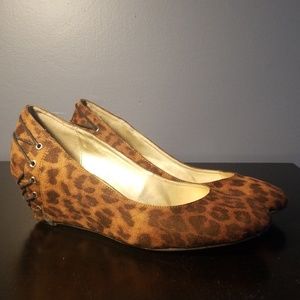 Fergalicious by Fergie Leopard wedge Size 10